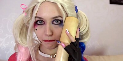 Harley quinn cosplay purple