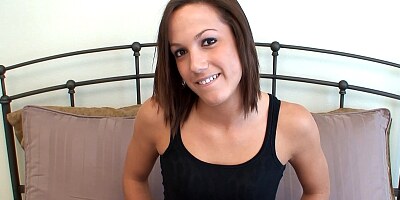 Brunette Teenager Rides a Thick Dick