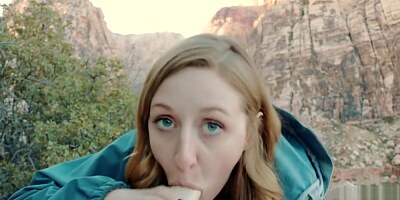 Young Couple Fuck on Public Nature Trail - Horny Hiking - Outdoor Sex POV