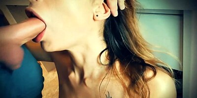 Mouthfuck, Blowjob and Deepthroat with Cum in Mouth - Natali Fiction