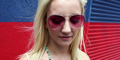 Paid to take cock and a hot facial in a public alley