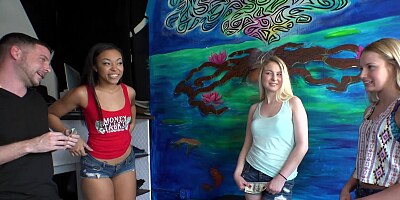 Lucky tattoo artist has nice sex with hot clients