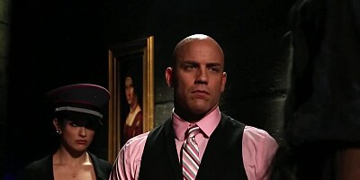 Two gorgeous lesbians have hot sex on black sofa