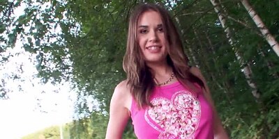 A sweet slut spreads her legs in the car and she gets fingered