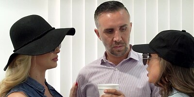 Horny sex addicts have a threesome after a meeting