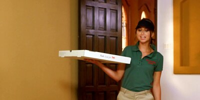 Big-boobied MILF has an affair with pizza courier