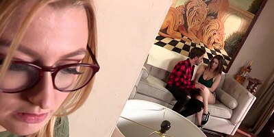 Stunning girl Stella Cox has nice sex with BF's brother