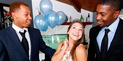 Sara Luvv Takes On 2 Monster Cocks