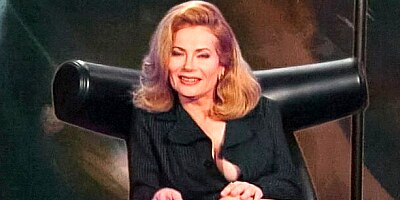 Big-boobed blonde Shayla La Veaux opens her wet pussy on the camera