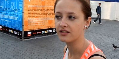 Cute chick feels a pretty massive penis deep in her tight crack