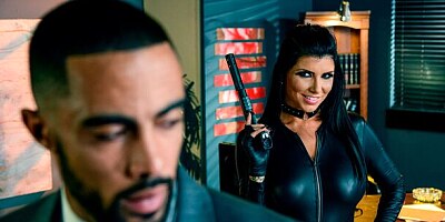 Very sweet busty brunette Romi Rain drilled by a fat black dick