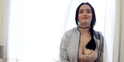 Beauty brunette in sexy lingerie Alexa Black rides on a big dick