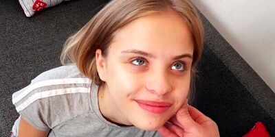 Seductive blonde teen Monica A loves her boyfriend so much