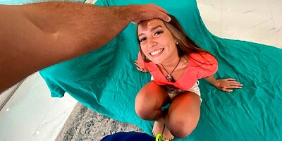 Big-ass teen Bailey Base destroyed by a pretty massive penis