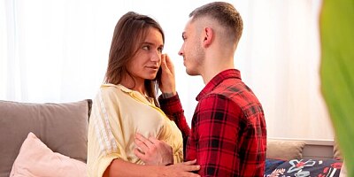 Good fake-boobed goddess Lana Roy jumps on a huge penis