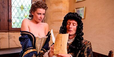 Busty hottie Alice Wayne demonstrates her skills for a boss