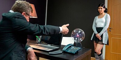 Cute pigtailed teen Lady Dee gets fucked by her teacher