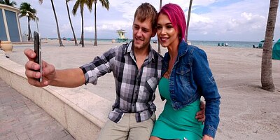 Sex-loving doll Anna Bell Peaks gets fucked from behind by a big cock