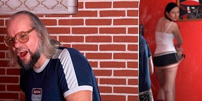 Spicy blonde angel Viktoria Diamond is sucking dude's old dick for cash