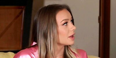 Badass brunette shares experience with sister's cute friend