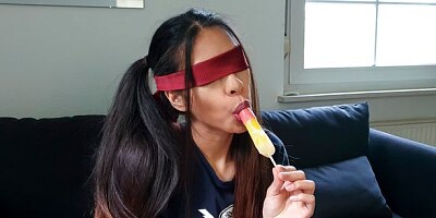 Asian hottie with smoky eyes Kim Rose humped in her lovely poses