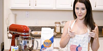 Sensual miniature brunette Charly Summer demonstrates her crack