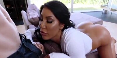 Thick Brunette August Taylor Rides Cock And Gets Titty Fucked