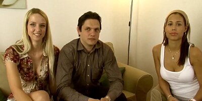 Satin Bloom And Erica Lightspeed In Slender Blonde Girlfriend Stripping