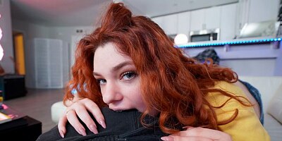 Beautiful redhead babe Annabel Redd nailed on the bed