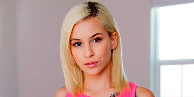 Passionate miniature blonde Kiara Cole screwed in the doggy style