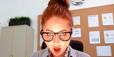 Gorgeous redhead with big boobs Lennox Luxe screwed from behind