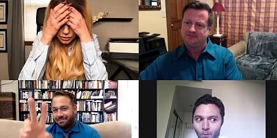 Soloing big-boobed goddess Brooklyn Chase fucks her wet pussy