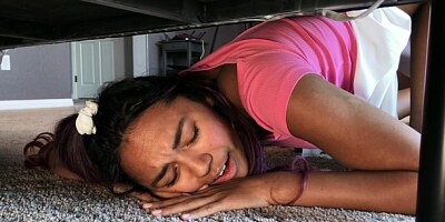 Slutty toned hottie Little Squirtles rides on a long penis in POV