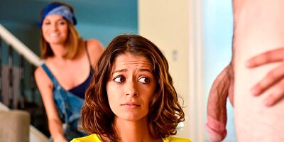 Sensual models Izzy Bell and Silvia Saige are sharing a big cock