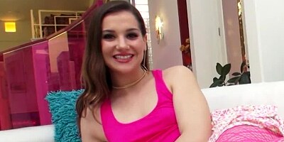 Pretty brunette gets screwed on couch by well-hung buddy