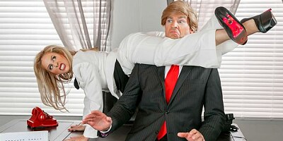 Sensual angels Cherie Deville and Yasmine de Leon are getting rammed