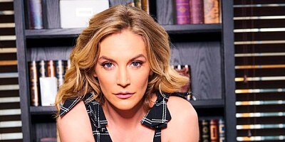 Angelic mademoiselle Mona Wales looks great in the cowgirl pose