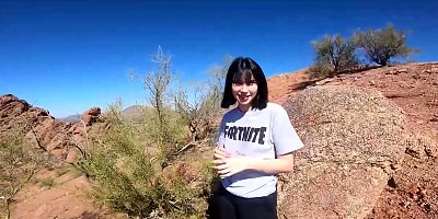 Frisky brunette, Malory Malibu is sucking cocks in various places and spreading up to get fucked