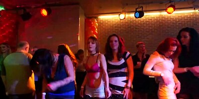 Naughty girls and horny guys are doing all kinds of sexy stuff, in the night club