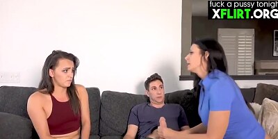 Reagan Foxx is a smoking hot brunette with big tits who never says no to casual sex