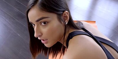 Emily Willis is a naughty brunette with a perfectly shaved pussy, who likes to fuck her neighbors