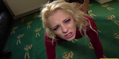 Kinky, blonde babe with small tits, April Paisley got her daily dose of rough fuck