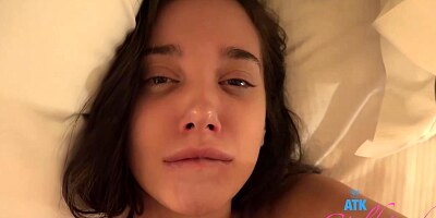 Gia can not stop sucking dick and rubbing it with her soft feet all day long