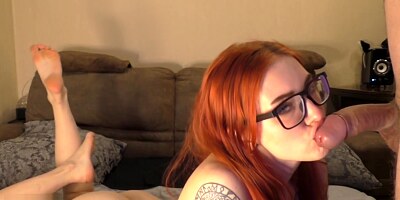 REDHEAD TEEN BABE SENSUAL BLOWJOB AND REVERSE COWGIRL / LOLI RUD
