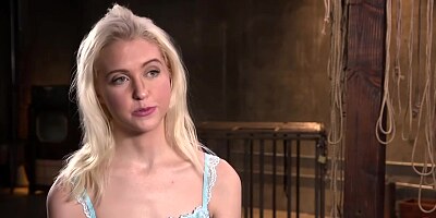 Kinky blonde, Chloe Cherry got her tits clamped while getting a dick down her throat