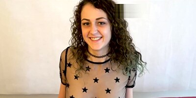 Curly Uk Teen Sucking Two Dicks