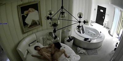 Chinese couple in hotel