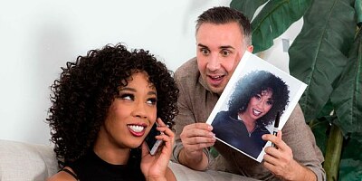 Kinky ebony chick Misty Stone is getting screwed by a white dick