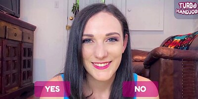 Cutie with red lips Clara Dee shows how to suck a big cock