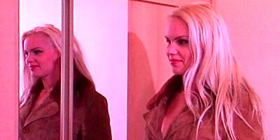 Awesome blonde angel in stockings Judith fucked from behind